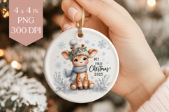 Giraffe My First Christmas 2025 Ornament PNG Product Image 1
