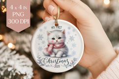 Kitten My First Christmas 2025 Ornament PNG Product Image 1