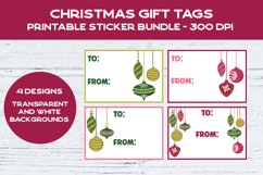 Christmas Gift Tags Printable Sticker Bundle | 300 DPI PNG Product Image 1