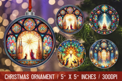Christmas Ornaments Round Sublimation Product Image 1