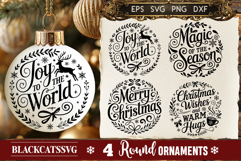 Round Christmas Ornament SVG 4 designs Product Image 7