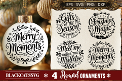 Round Christmas Ornament SVG 4 designs Product Image 7