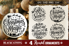 Round Christmas Ornament SVG 4 designs Product Image 6