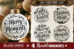 Round Christmas Ornament SVG 4 designs Product Image 8