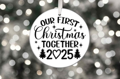 Christmas Married Ornament SVG, Our first Christmas 2025 PNG Product Image 1