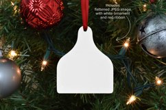 Cow Tag Christmas Ornament Mockup - PSD, JPG, PNG Product Image 4