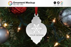 Vintage Christmas Ornament Mockup - PSD, JPG, PNG Product Image 1