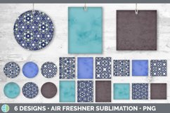 Bundle of six Ornate car air freshener sublimation designs.