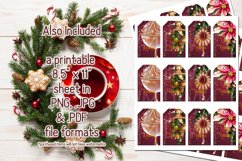 Christmas Ornate Decor Printable Gift Tags &amp; Sheet Product Image 3