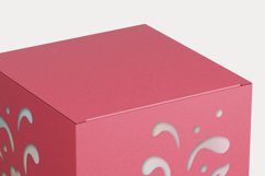 Ornate Florals Cuttable Cube Gift Box with Holes SVG