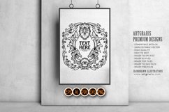 Ornate frame label vintage flourish ornament monochrome Product Image 1