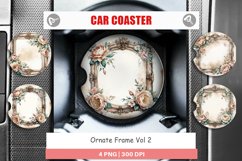 Car Coaster Ornate Frame Product Image 1