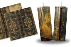 Ornate Gold Book Covers Digital Paper Bundle Product Image 3