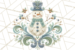 Art Nouveau Snowman Clipart PNG, Christmas Png Product Image 5