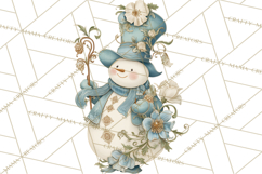 Art Nouveau Snowman Clipart PNG, Christmas Png Product Image 2