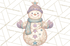 Art Nouveau Snowman Clipart PNG, Christmas Png Product Image 3