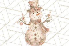 Art Nouveau Snowman Clipart PNG, Christmas Png Product Image 2