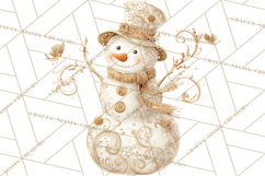 Art Nouveau Snowman Clipart PNG, Christmas Png Product Image 4