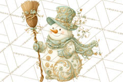 Art Nouveau Snowman Clipart PNG, Christmas Png Product Image 4