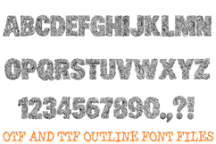 Ornate Swirl Font Zen Whirl Doodle Lettering ABC OTF Type Product Image 2
