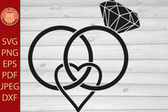 Wedding Rings icon - eps, jpg, dxf, svg, pdf, png fi Product Image 1