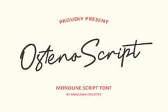 Osteno Monoline Script Font Product Image 1