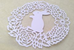 Easter Bunny Flower Wreath Cutting File SVG DXF FCM Product Image 3
