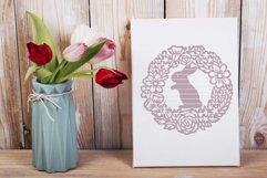 Easter Bunny Flower Wreath Cutting File SVG DXF FCM Product Image 7