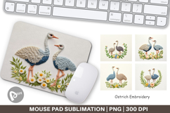 Mouse Pad Ostrich Embroidery Product Image 1