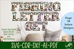 HUGE 78 Bundle Fishing Alphabet SVG Fisherman Letters Product Image 1