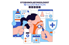 10 Otorhinolaryngologist Vector Illustration Product Image 1