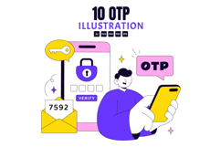 10 OTP Vector Illustration Product Image 1