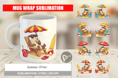 Mug Wrap Summer Otter Product Image 1