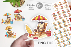 Summer Otter Sticker Product Image 1