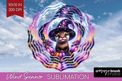 Otter Halloween Wind Spinner Sublimation PNG Cute Animal Product Image 1