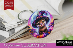 Otter Halloween Keychain PNG Cute Animal Keychain Product Image 1