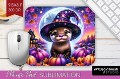 Otter Halloween Mouse Pad Sublimation Cute Animal Mousepad Product Image 1
