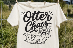 Otter Chaos SVG Funny Otter PNG Cute Water Animal Cut File Product Image 2