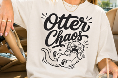 Otter Chaos SVG Funny Otter PNG Cute Water Animal Cut File Product Image 3