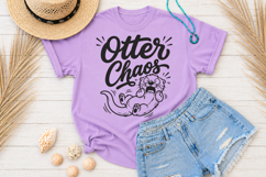 Otter Chaos SVG Funny Otter PNG Cute Water Animal Cut File Product Image 4