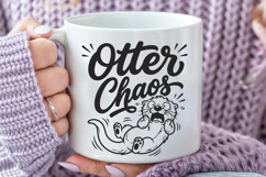 Otter Chaos SVG Funny Otter PNG Cute Water Animal Cut File Product Image 6