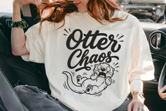 Otter Chaos SVG Funny Otter PNG Cute Water Animal Cut File Product Image 7