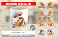 Mug Wrap Summer Otter Product Image 1