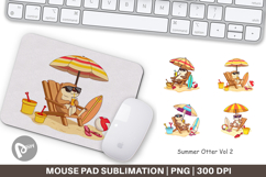 Mouse Pad Summer Otter Product Image 1