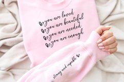 You Are Loved You Are Beautiful Sleeve SVG Product Image 3