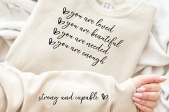 You Are Loved You Are Beautiful Sleeve SVG Product Image 2