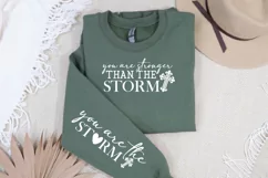 You Are Stronger Than Sleeve SVG, Christian SVG Design Product Image 3