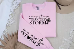 You Are Stronger Than Sleeve SVG, Christian SVG Design Product Image 2