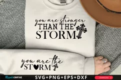 You Are Stronger Than Sleeve SVG, Christian SVG Design Product Image 1
