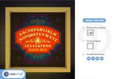 Ouija 3D Light Box - Speak to the Spirits 3D Shadow Box Product Image 3